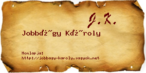 Jobbágy Károly névjegykártya