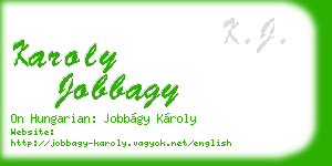 karoly jobbagy business card