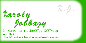 karoly jobbagy business card